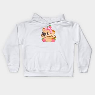 Pug Loves Pancakes Kids Hoodie